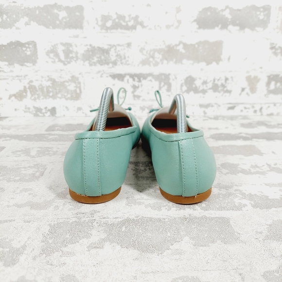 NEW Nordstrom Ashton Lea Blue Leather Square Toe Ballet Flats F550 - Picture 5 of 11